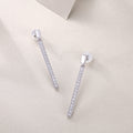 Dancing Moissanite Drop Earrings - 925 Sterling Silver