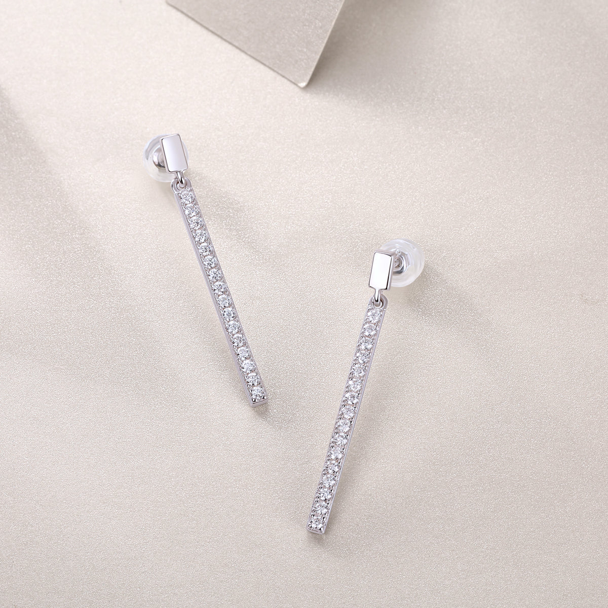 Dancing Moissanite Drop Earrings - 925 Sterling Silver