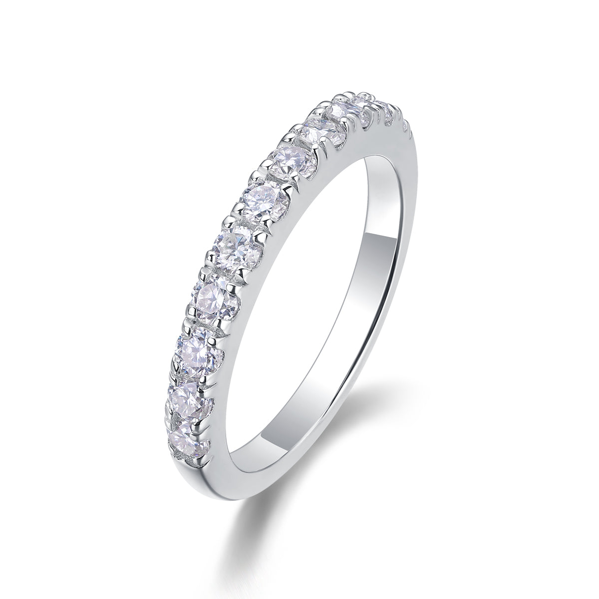Moissanite Sterling Silver Ring