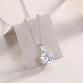 Stellar Moissanite Pendant Necklace – 2-Carat S925 Sterling Silver, Platinum-Plated