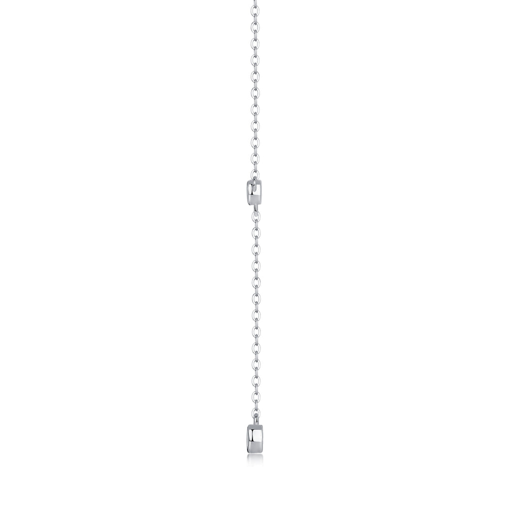 Moissanite Tassel Pendant Necklace - S925 Sterling Silver