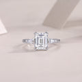Octagonal Moissanite Ring - S925 Sterling Silver Platinum-Plated