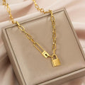 Padlock Titanium Steel Pendant Necklace