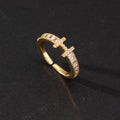 Zircon Inlay Copper Open Ring