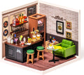 Leisure Bar Miniature Dollhouse with LED Light - 142 Pieces
