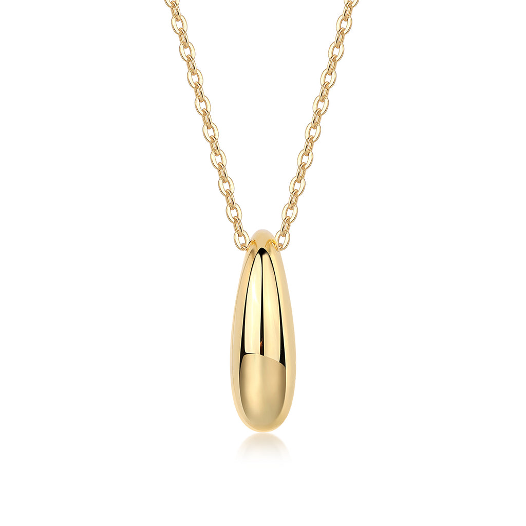 First Encounter Moissanite Pendant Necklace — S925 Sterling Silver, Gold-Plated