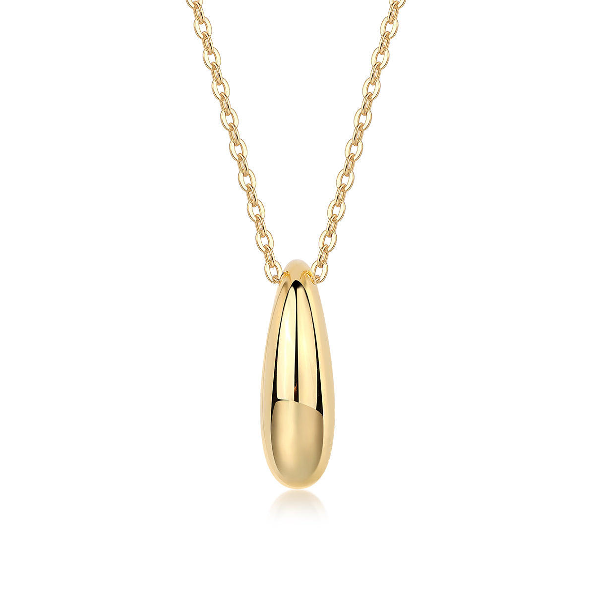 First Encounter Moissanite Pendant Necklace — S925 Sterling Silver, Gold-Plated