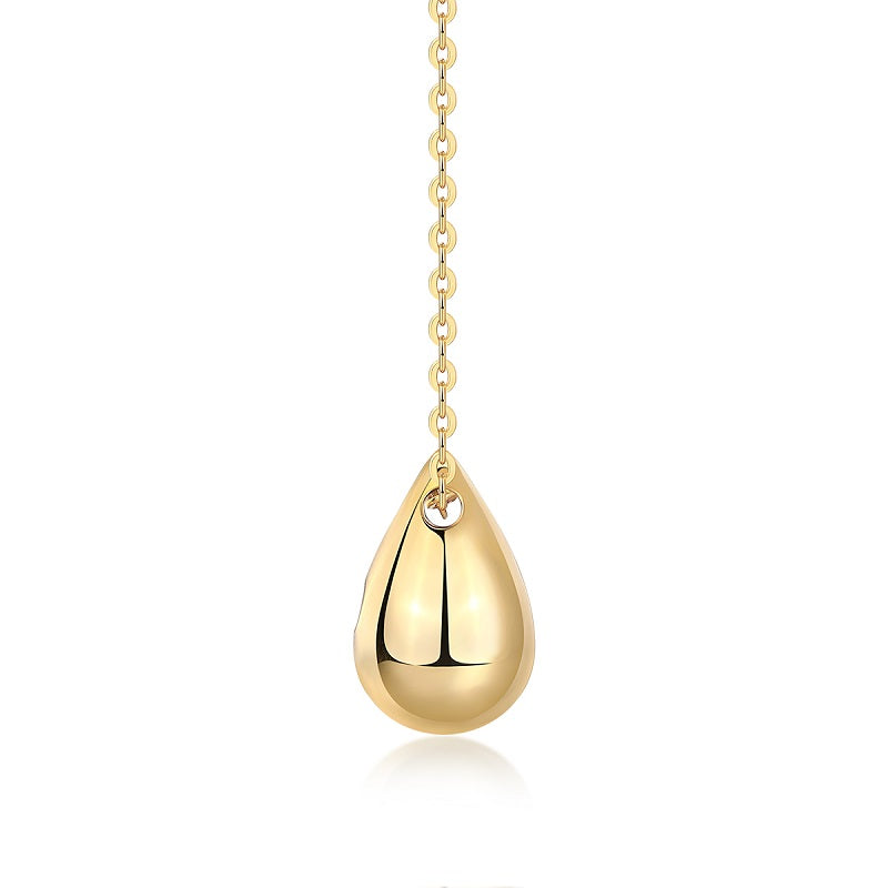 Moissanite Water Drop Gold Plated Necklace