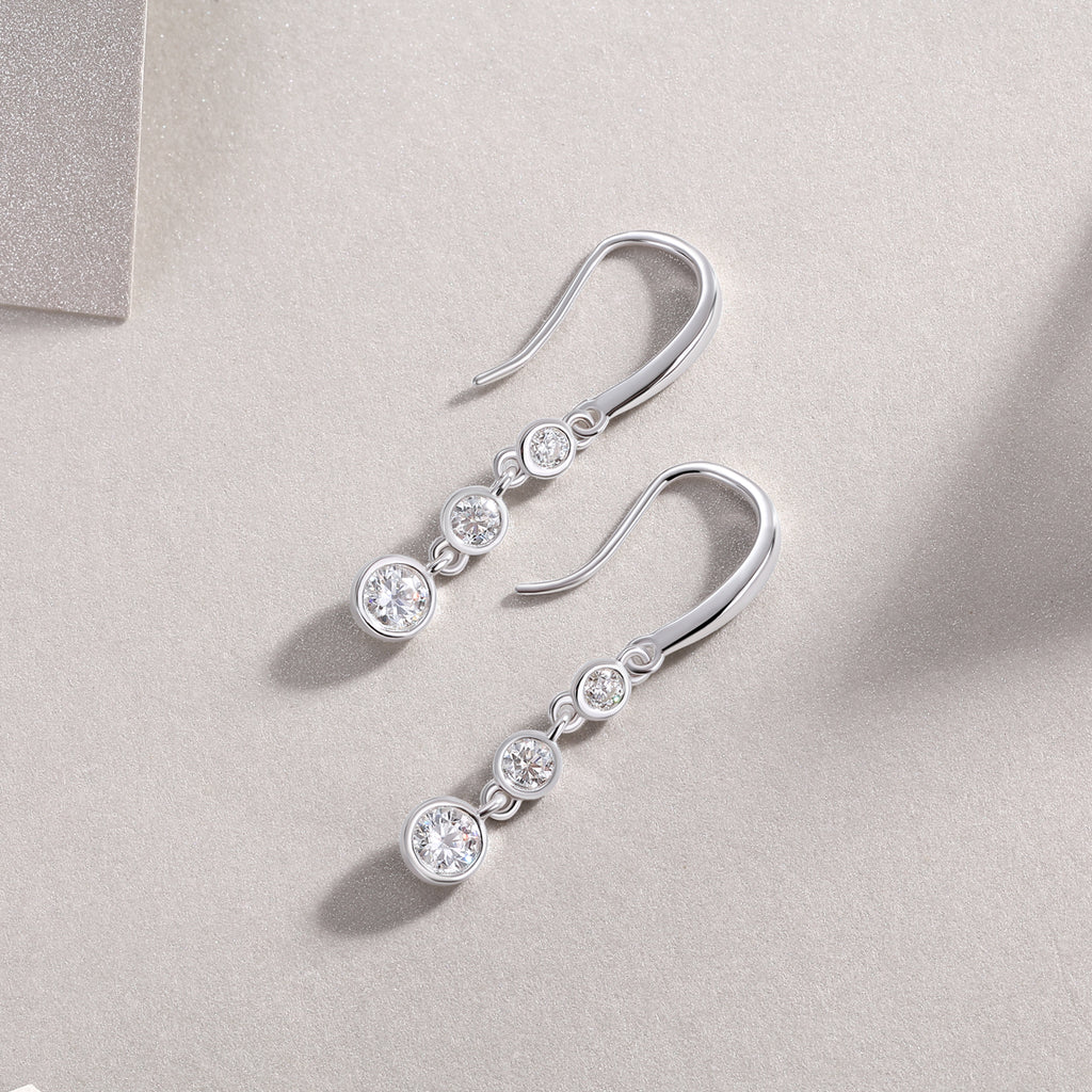 Multi-Stone Moissanite Earrings - S925 Sterling Silver