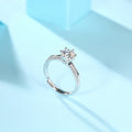 1 Carat Moissanite Solitaire Ring - S925 Sterling Silver