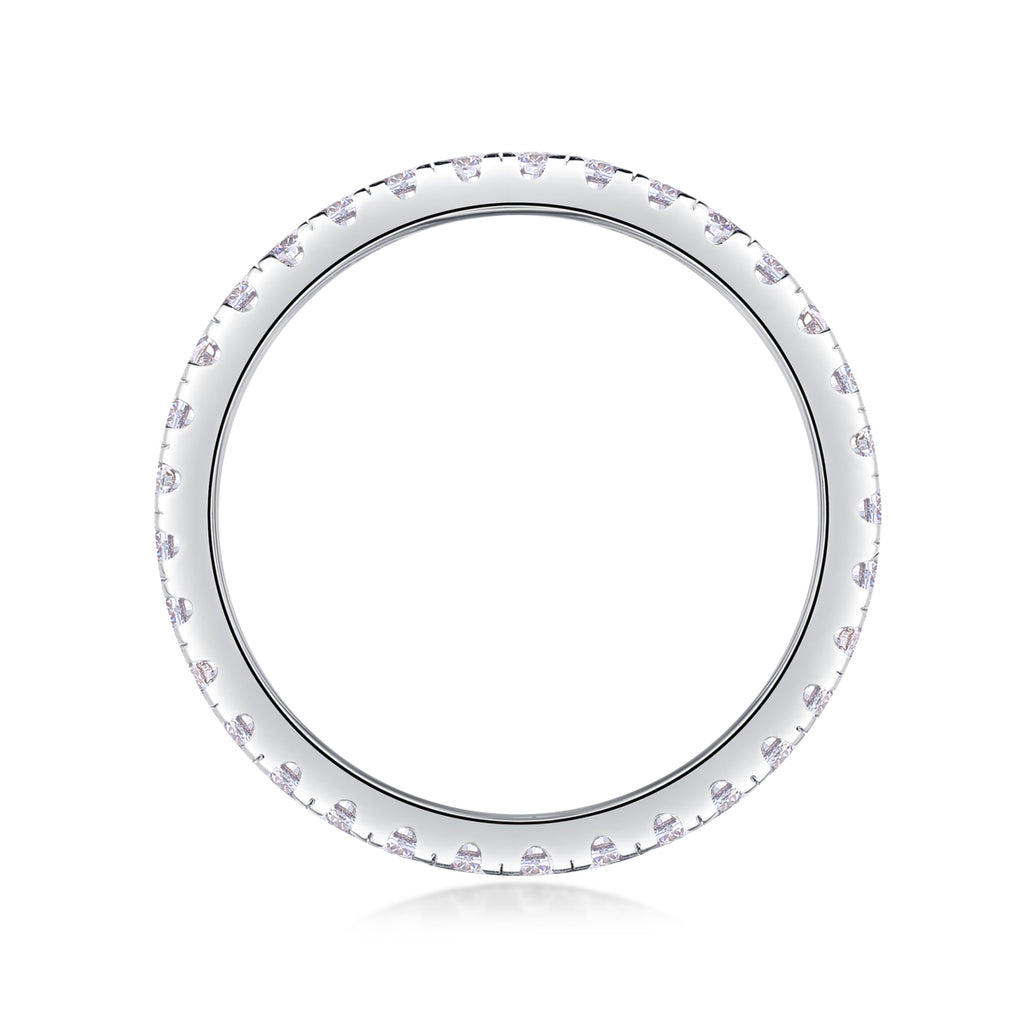 Moissanite Row Ring - 925 Sterling Silver