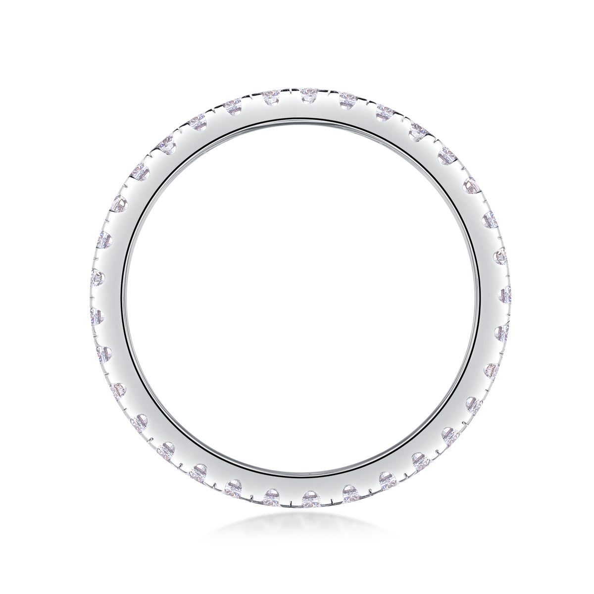 Moissanite Row Ring - 925 Sterling Silver