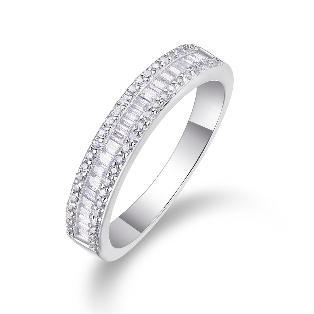 Square Moissanite Statement Ring – S925 Sterling Silver