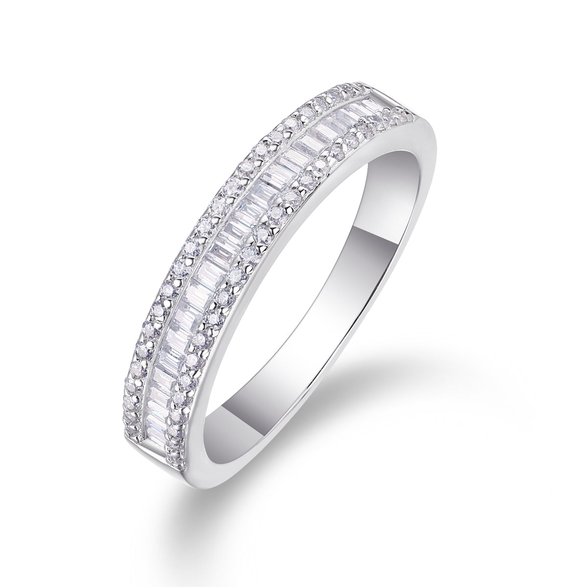 Square Moissanite Statement Ring – S925 Sterling Silver