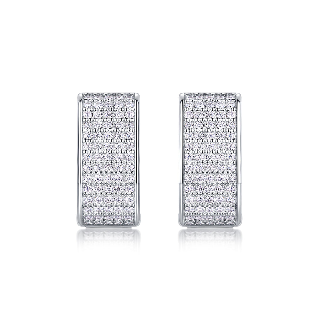 Moissanite Sterling Silver Stud Earring Set