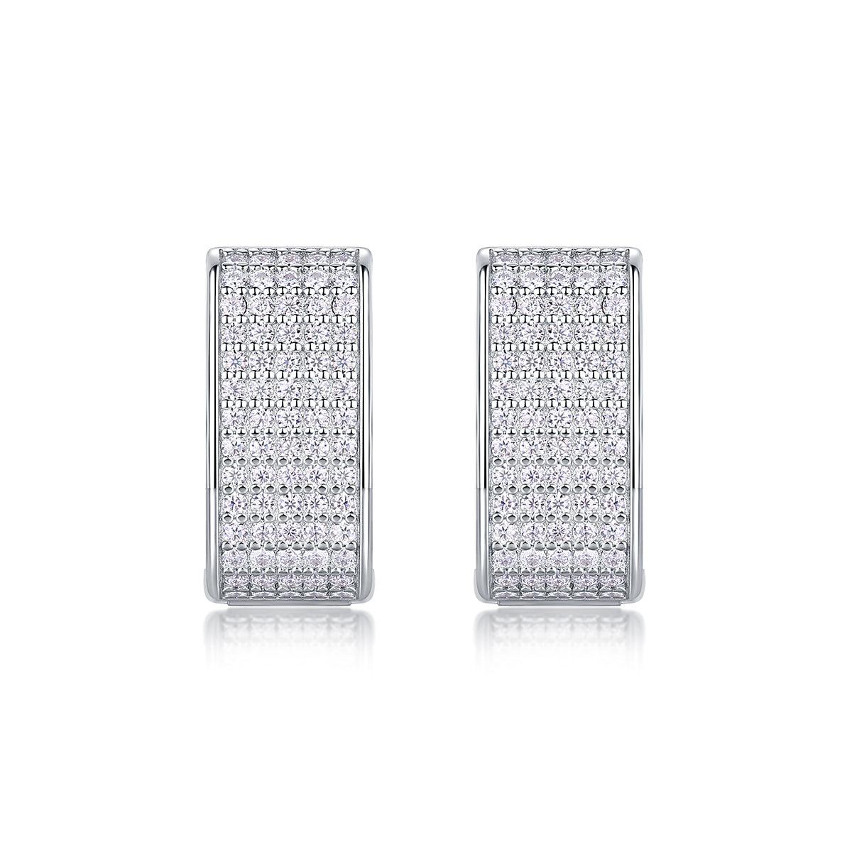 Moissanite Sterling Silver Stud Earring Set