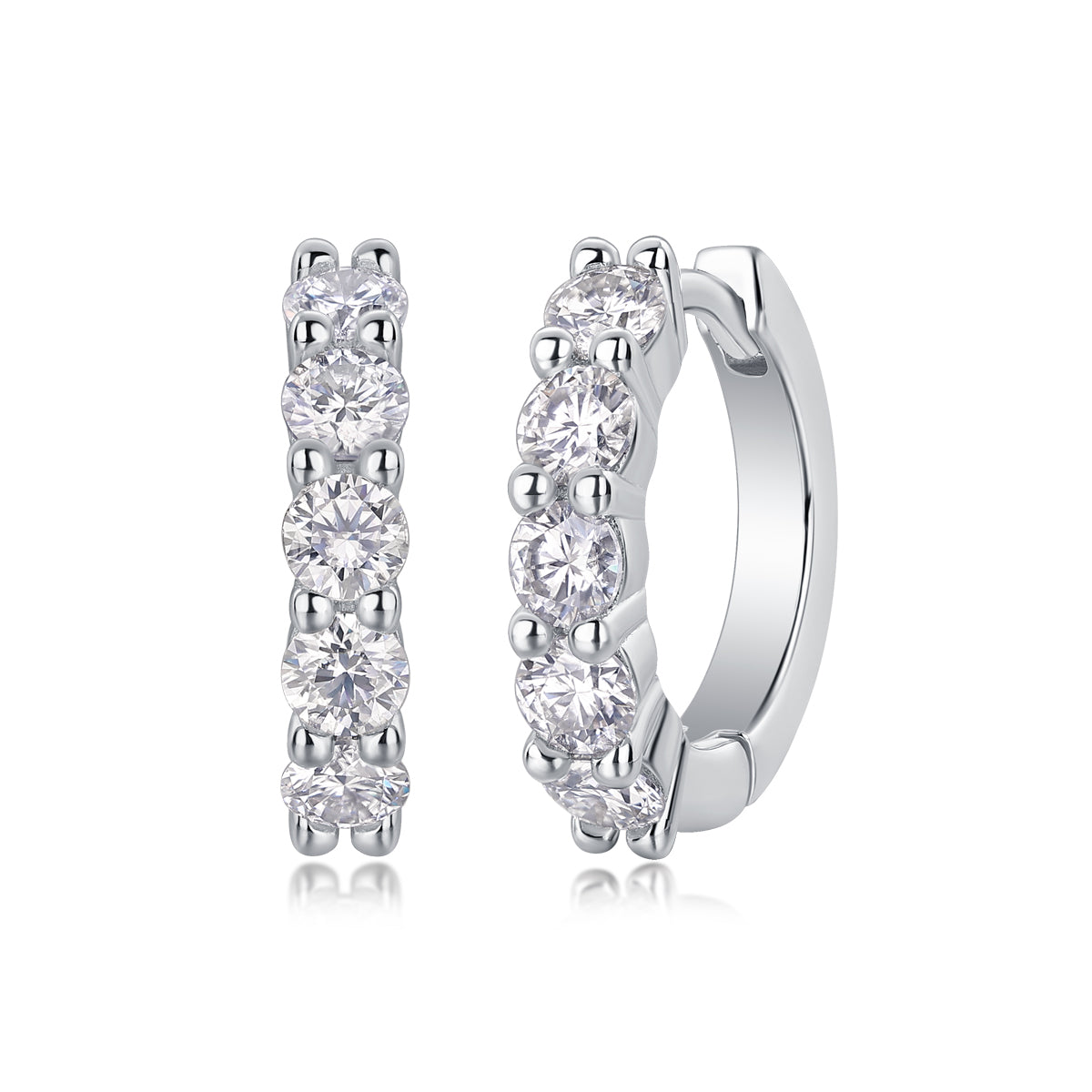 Moissanite Stud Earrings - S925 Sterling Silver