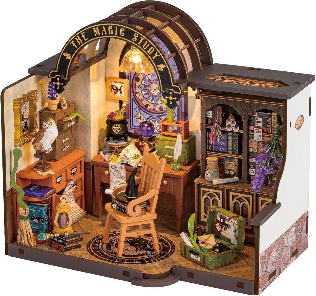 Magic Study Miniature Dollhouse with LED Light