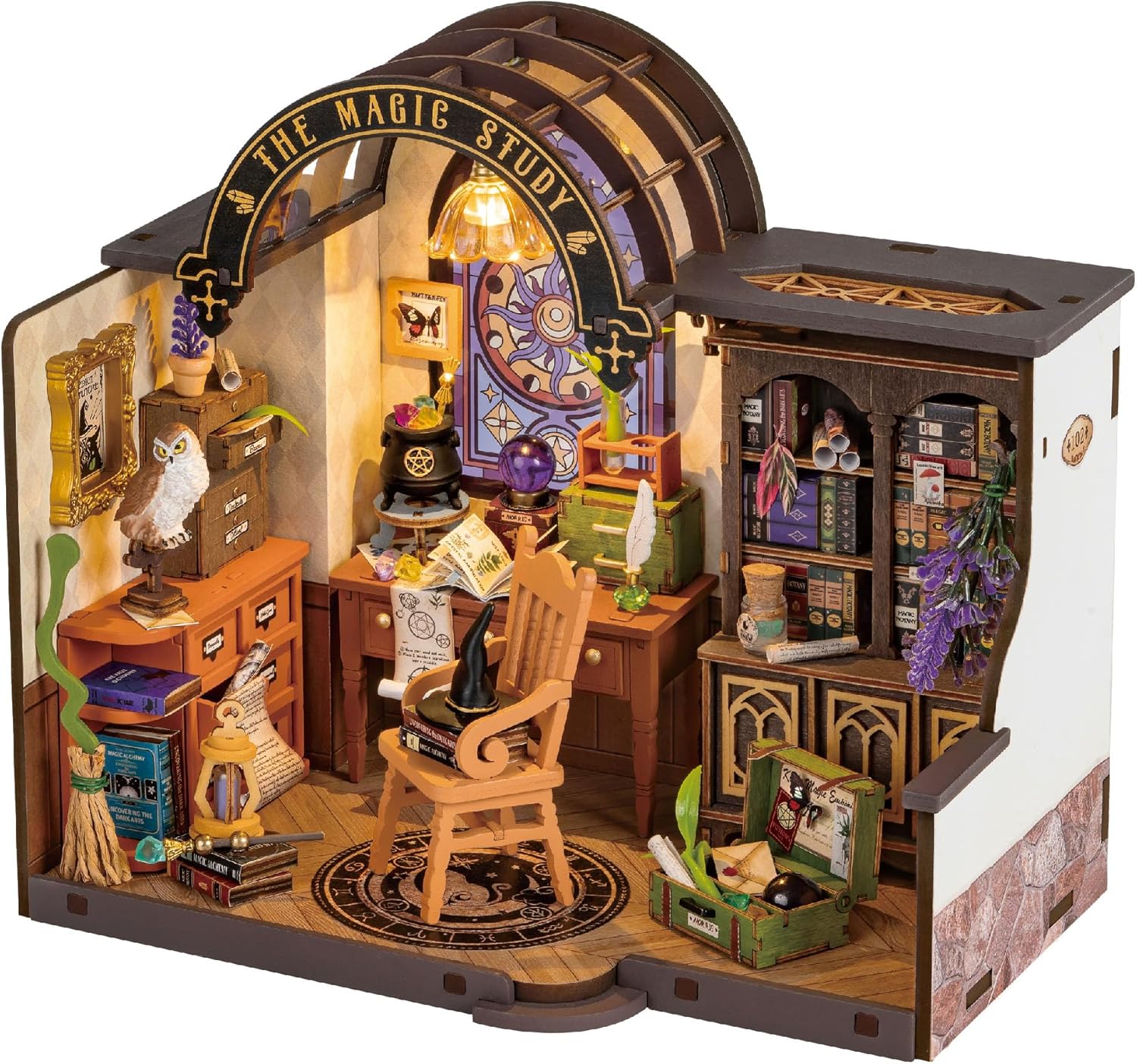 Magic Study Miniature Dollhouse with LED Light