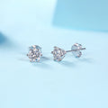 Six-Prong Moissanite Stud Earrings in S925 Sterling Silver — 0.5 Carat