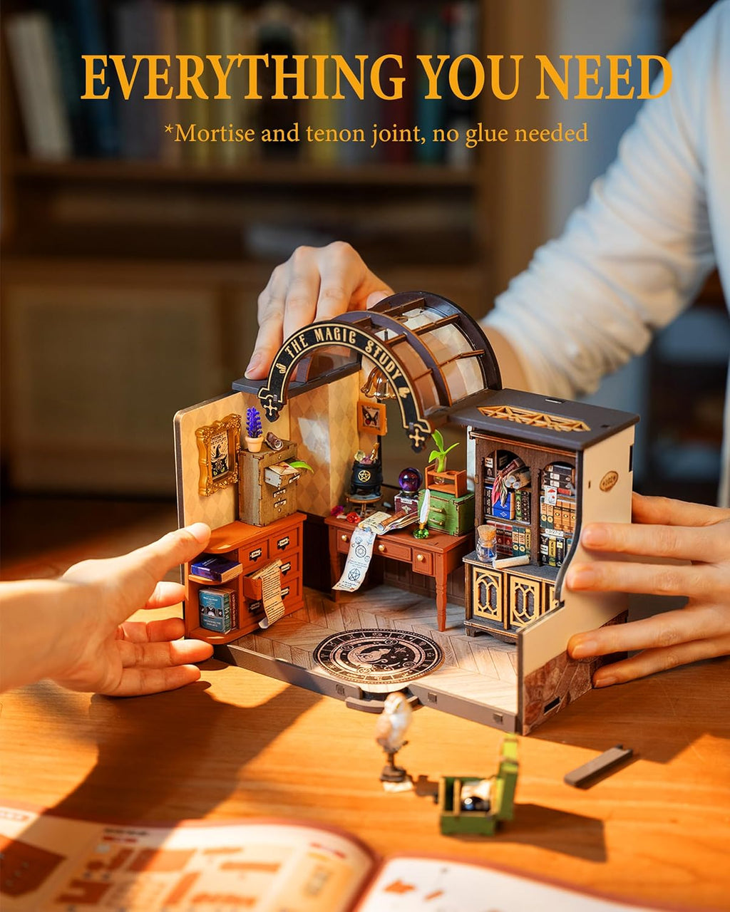 Magic Study Miniature Dollhouse with LED Light