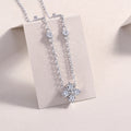 Radiant Star Moissanite Pendant Necklace — 1ct, S925 Sterling Silver, Platinum-Plated