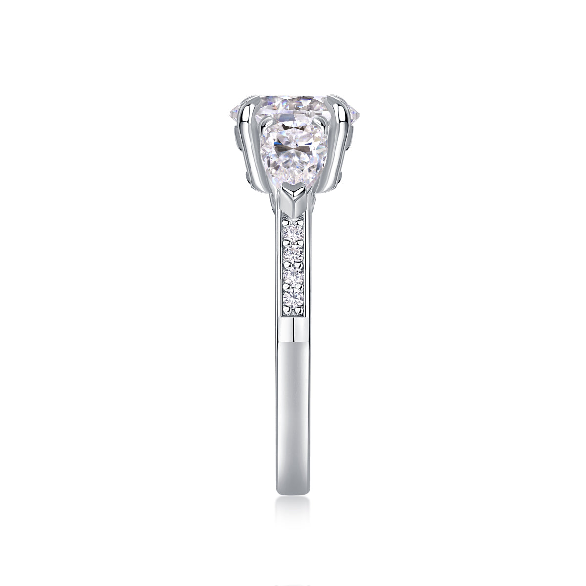 Large Stone 2-Carat Moissanite Solitaire Ring – S925 Sterling Silver