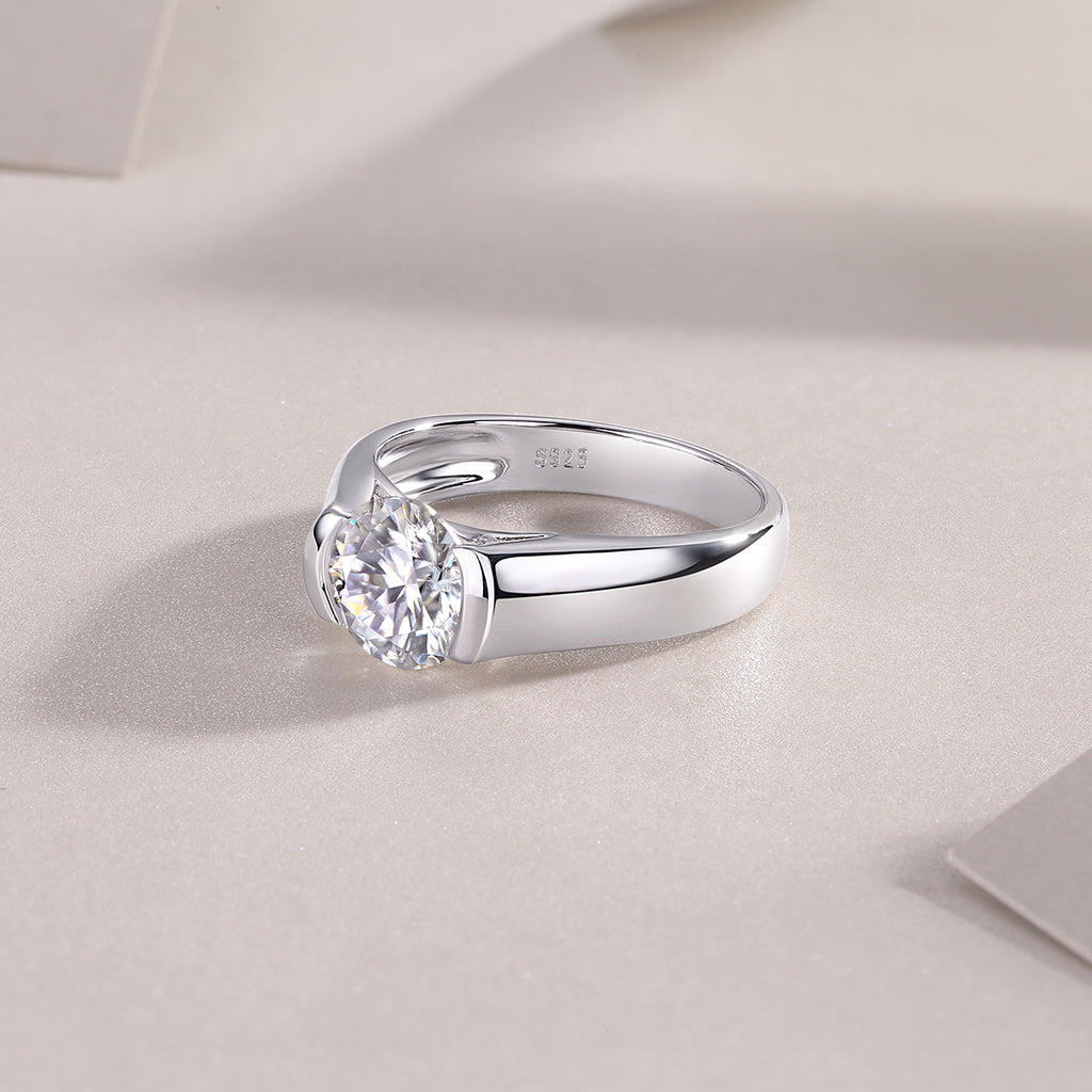 2 Carat Moissanite Wedding Ring - S925 Sterling Silver