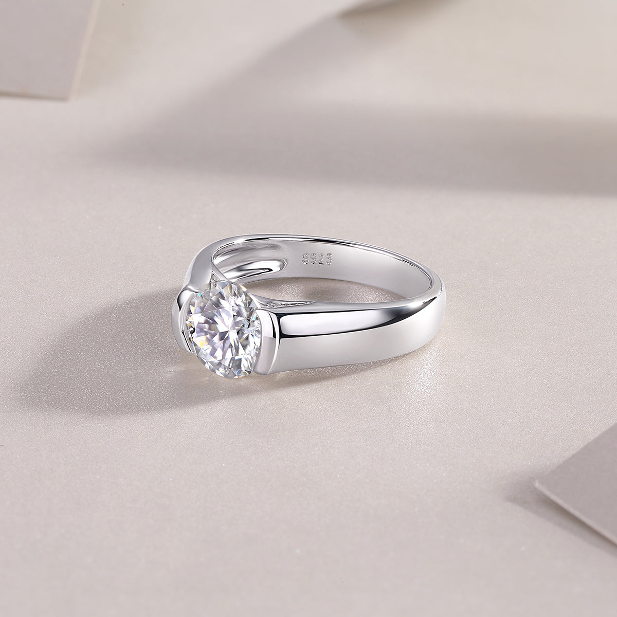 2 Carat Moissanite Wedding Ring - S925 Sterling Silver