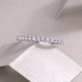 Moissanite Row Ring - 925 Sterling Silver