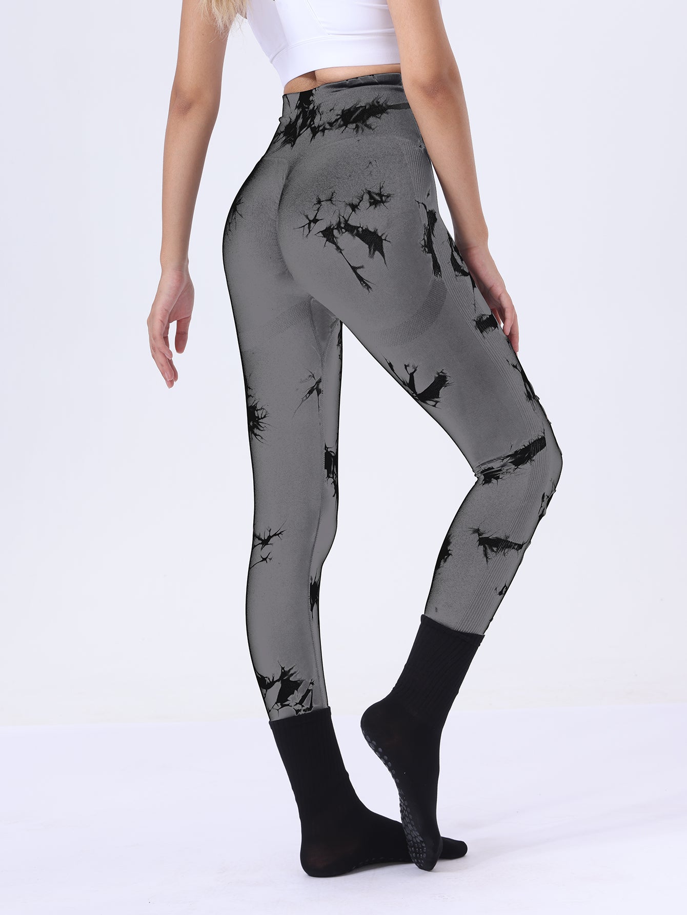 High-Waisted Butt Lift Leggings - Tummy Control Tie Dye Yoga Pants