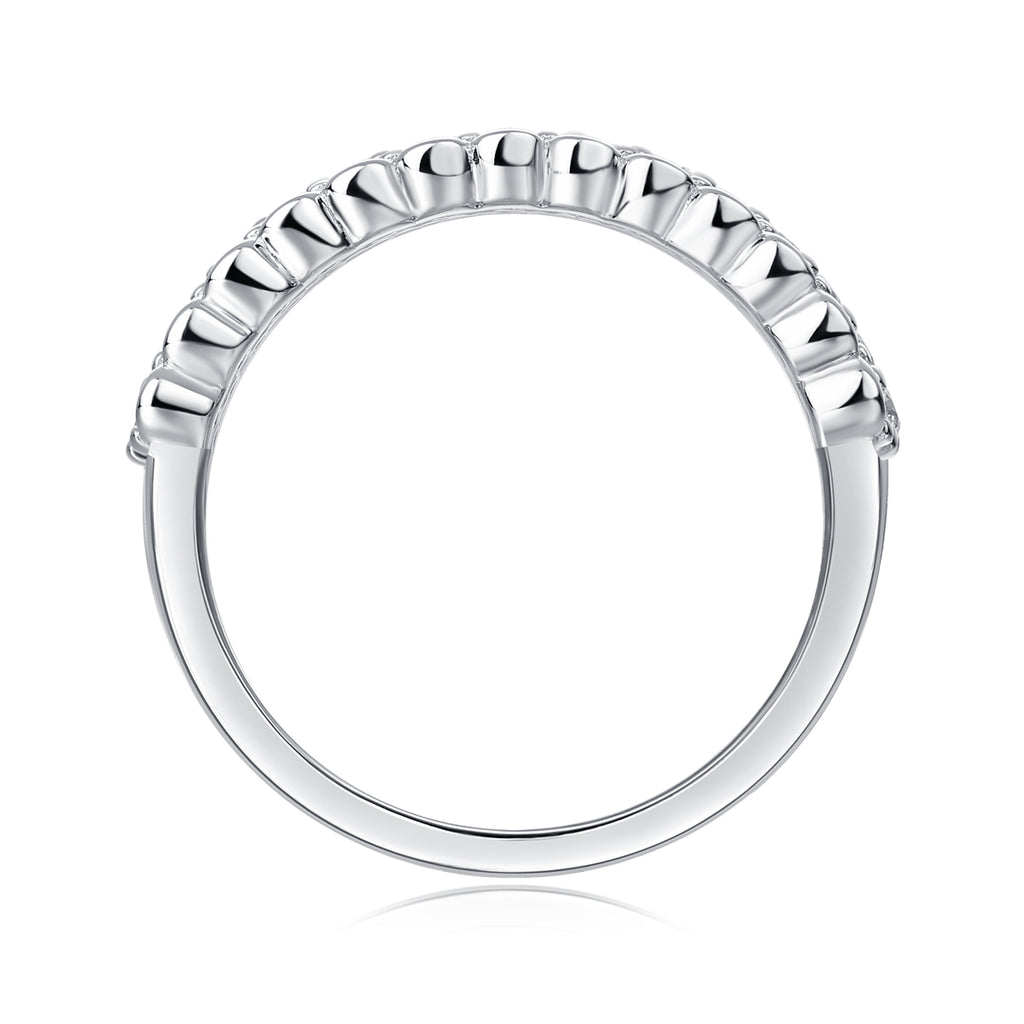 Multi-Row Moissanite Eternity Ring – S925 Sterling Silver