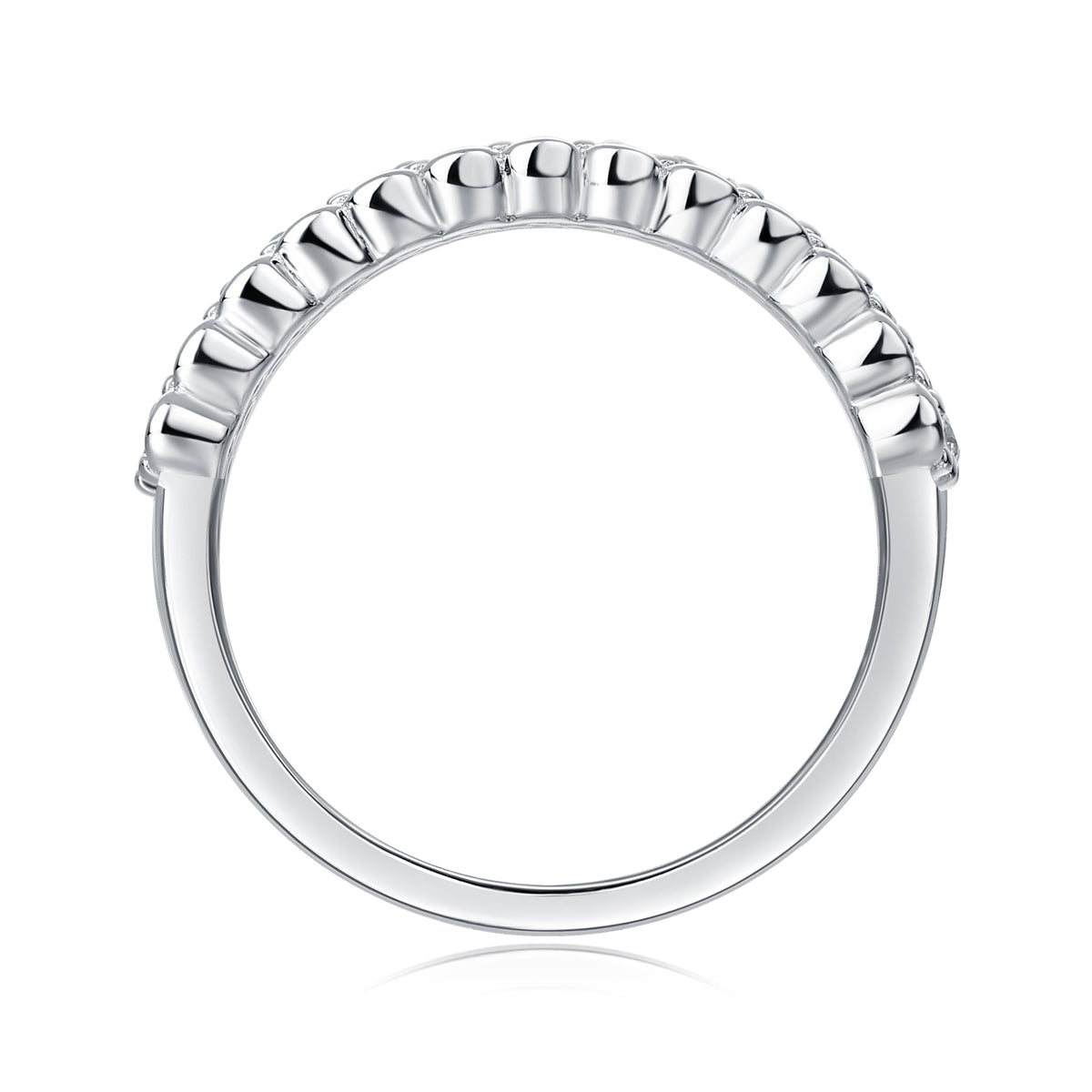 Multi-Row Moissanite Eternity Ring – S925 Sterling Silver
