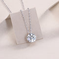 2-Carat Moissanite Solitaire Pendant in S925 Sterling Silver