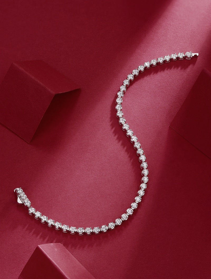 Starlight Moissanite Tennis Bracelet in S925 Sterling Silver