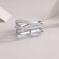 Brilliant Interweaving Moissanite Ring - S925 Sterling Silver Platinum Plated