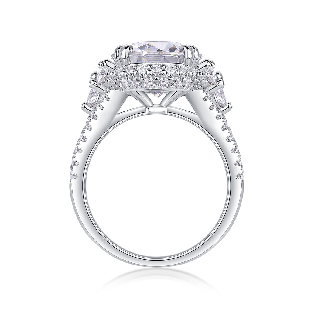 5-Carat Moissanite Bezel Ring – S925 Sterling Silver