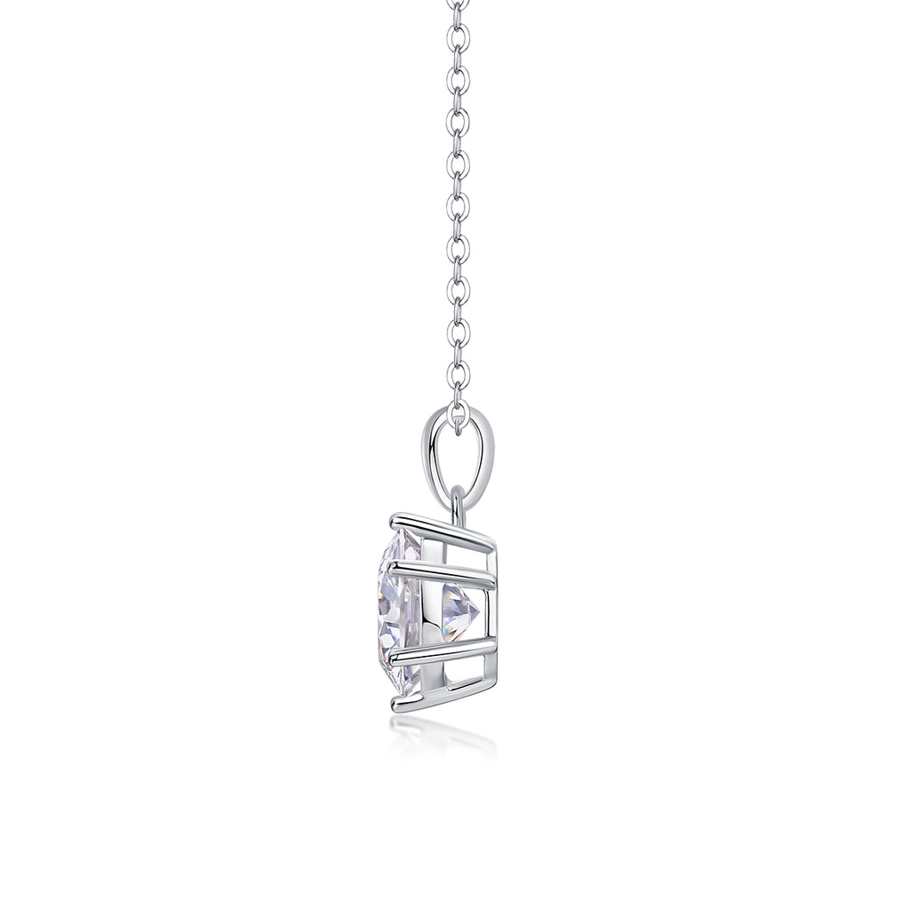 Dancing Moissanite Pendant Necklace - S925 Sterling Silver