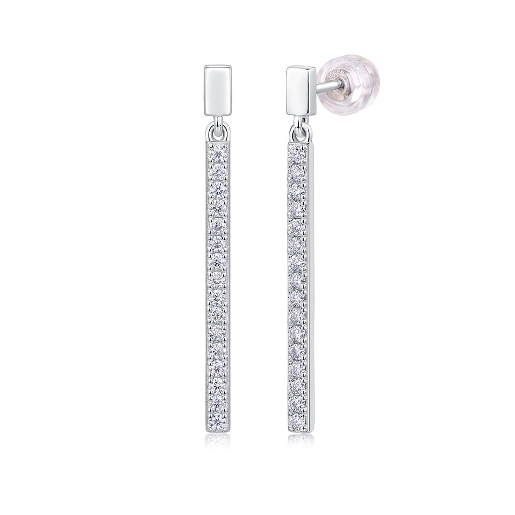 Dancing Moissanite Drop Earrings - 925 Sterling Silver
