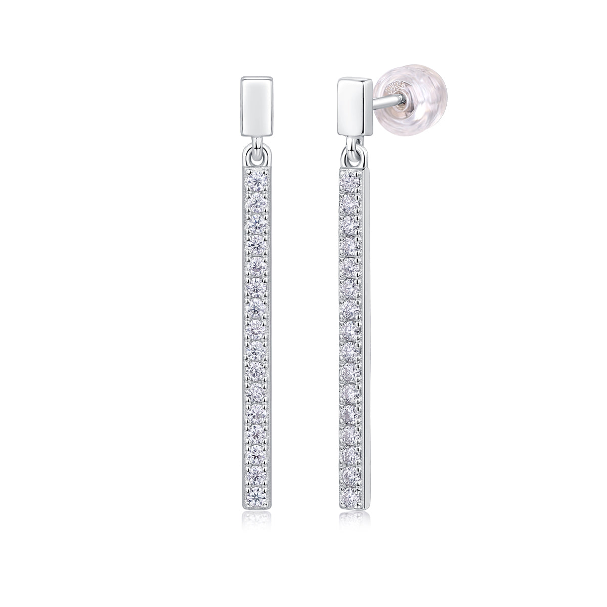Dancing Moissanite Drop Earrings - 925 Sterling Silver