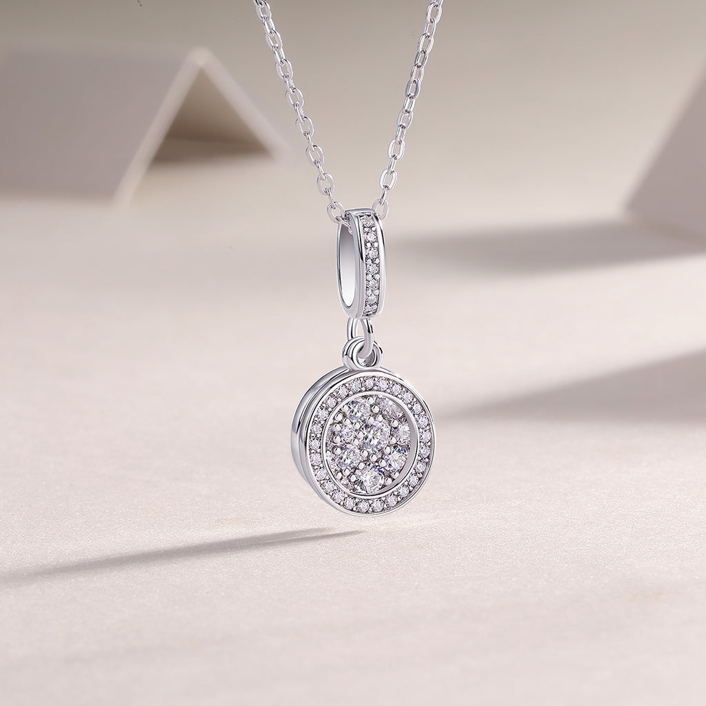 Moissanite Double Ring Pendant Necklace
