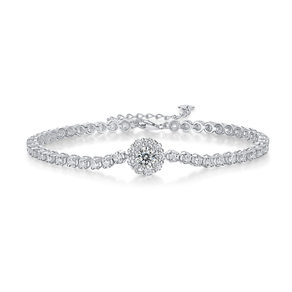 Moissanite Bracelet - 925 Sterling Silver (0.5 Carat)