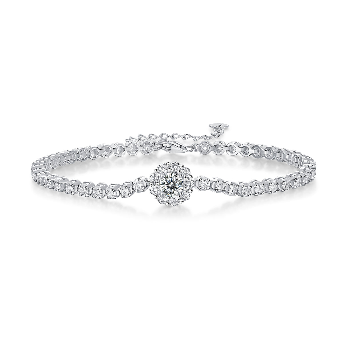 Moissanite Bracelet - 925 Sterling Silver (0.5 Carat)