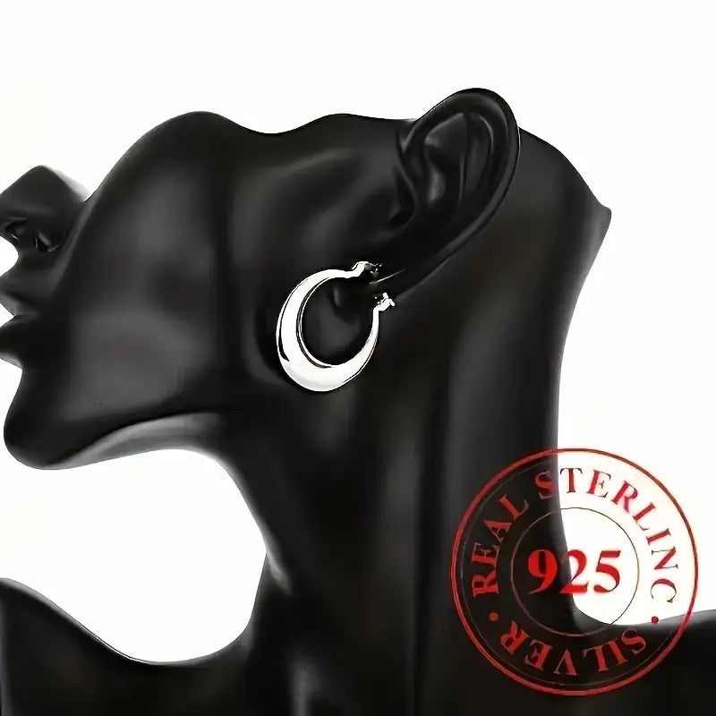 Sterling Silver Circle Hoop Earrings