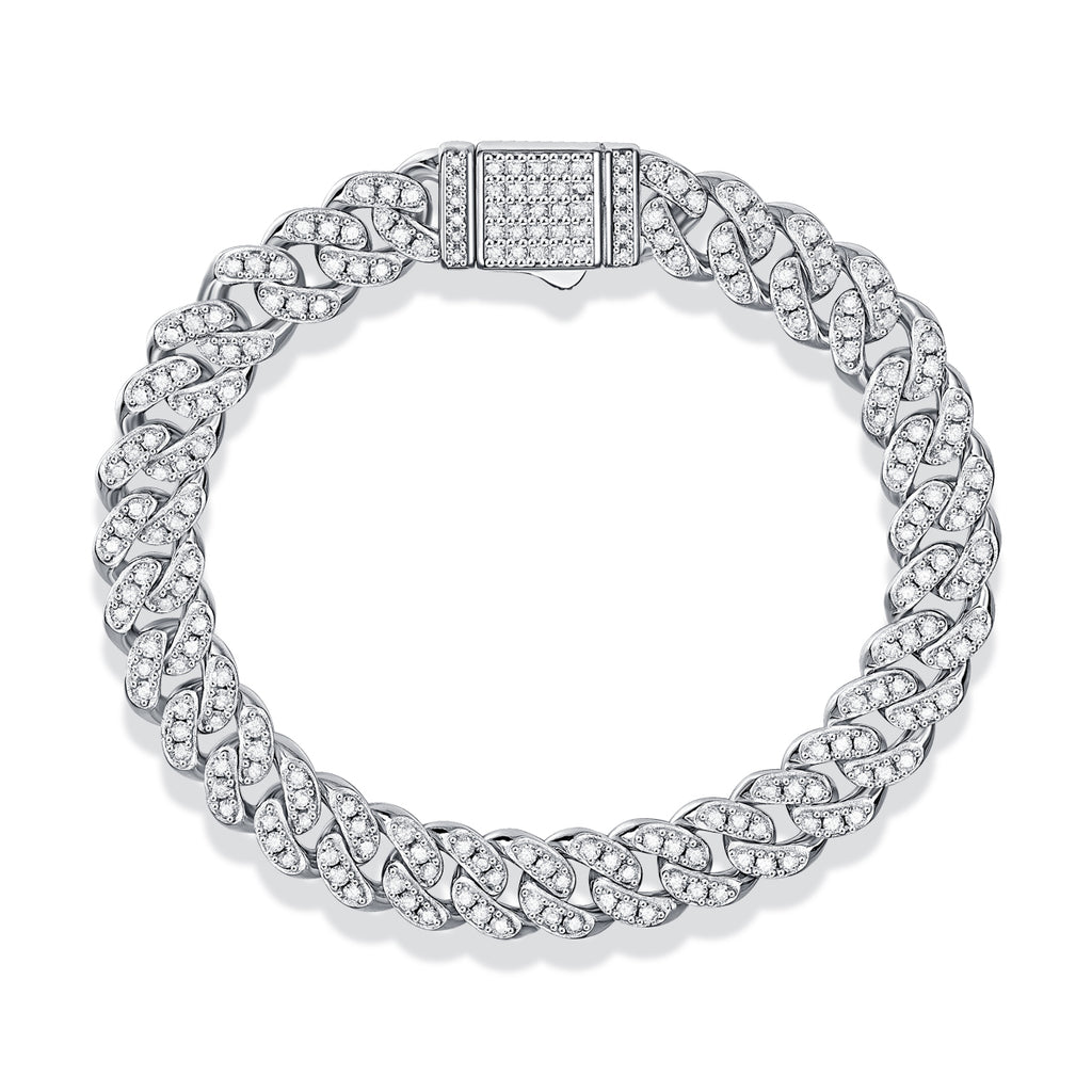 Luxury Moissanite Sterling Silver Bracelet