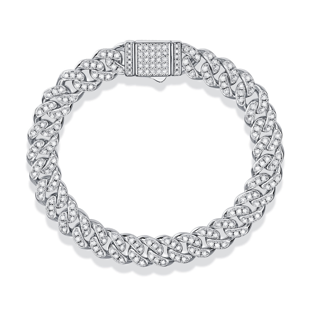 Luxury Moissanite Sterling Silver Bracelet