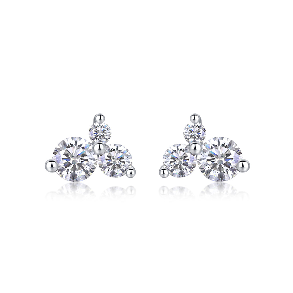 0.3 Carat Moissanite Stud Earrings - S925 Sterling Silver (Pair)