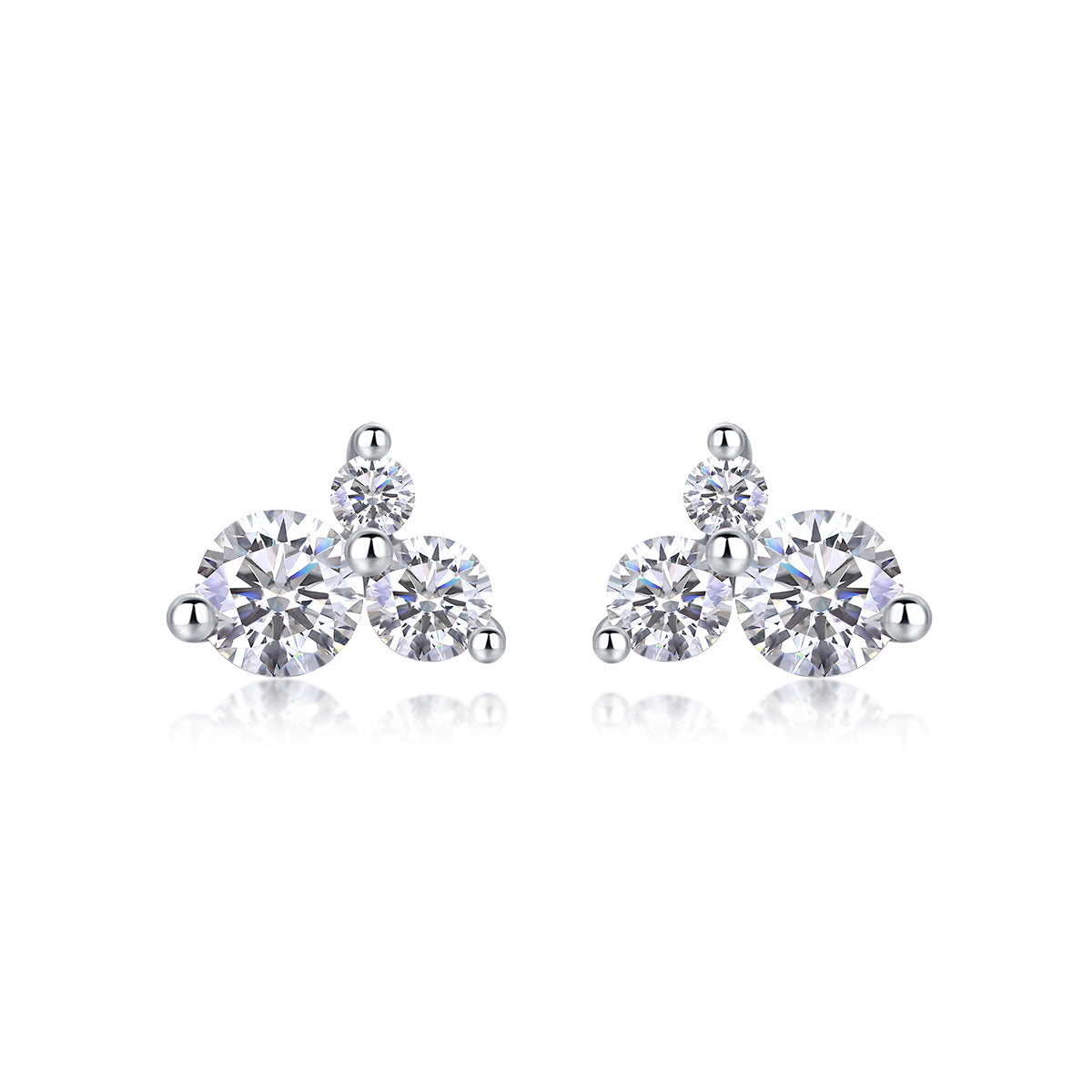 0.3 Carat Moissanite Stud Earrings - S925 Sterling Silver (Pair)