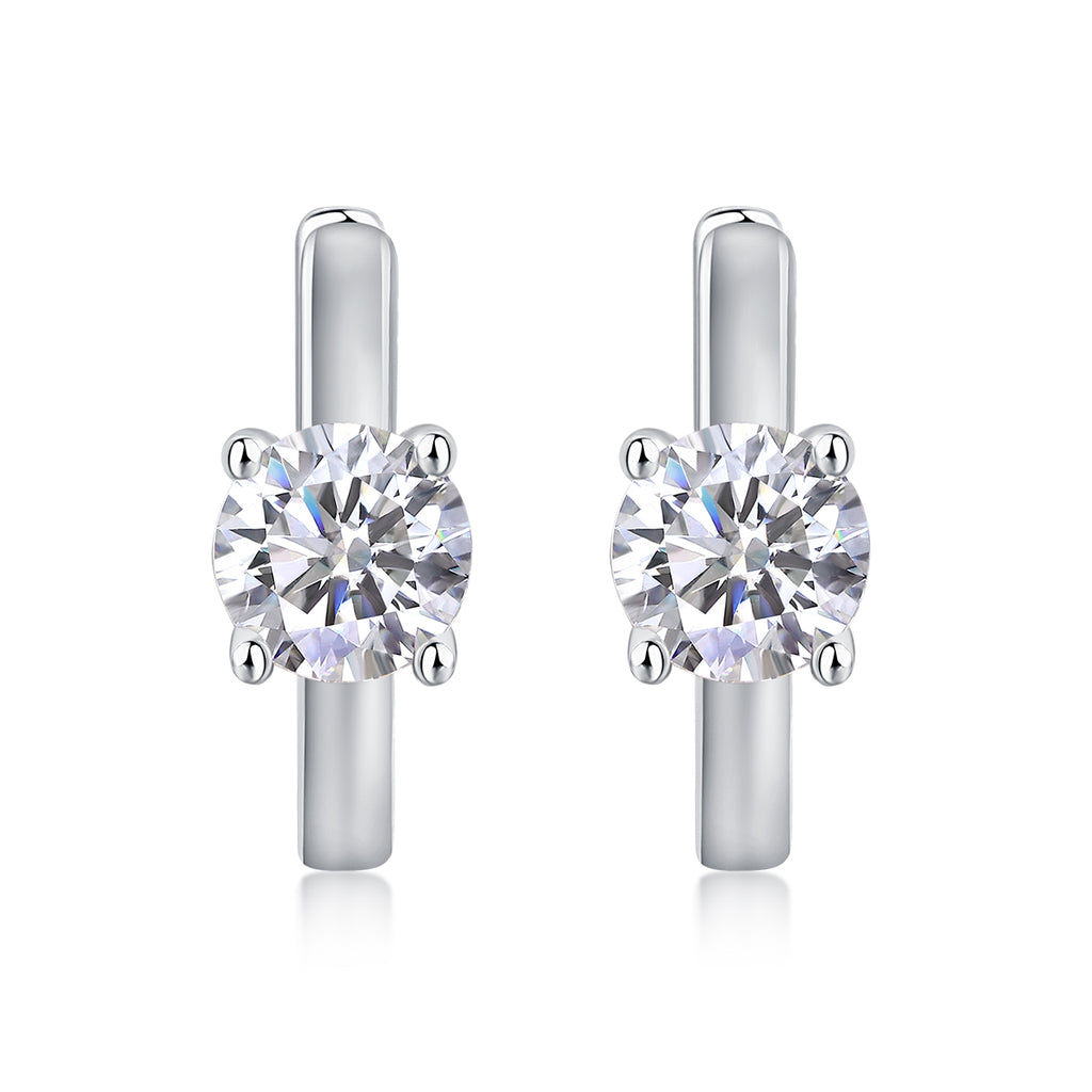 Moissanite Earrings - 0.5 Carat S925 Sterling Silver