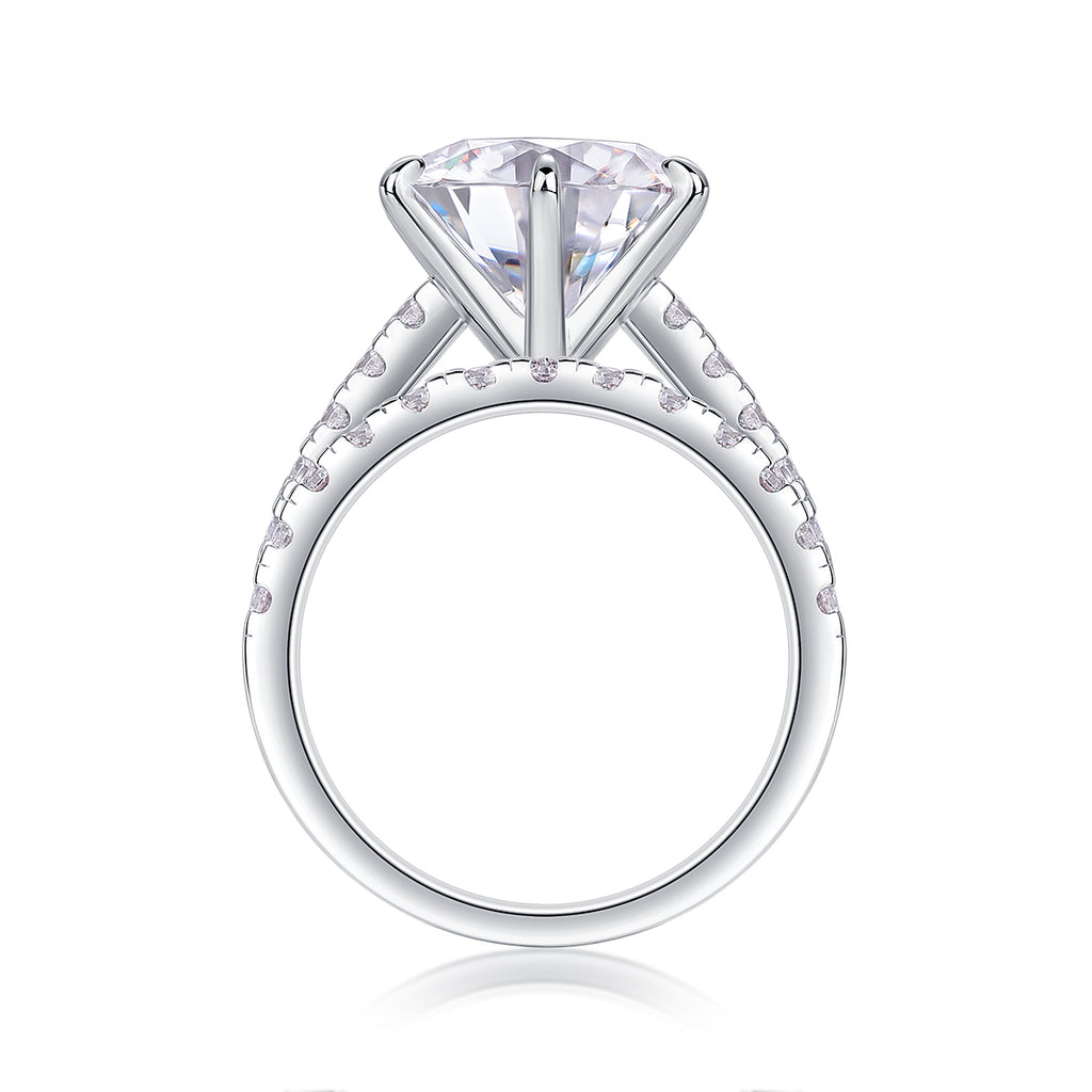 Cluster Moissanite Statement Ring in S925 Sterling Silver